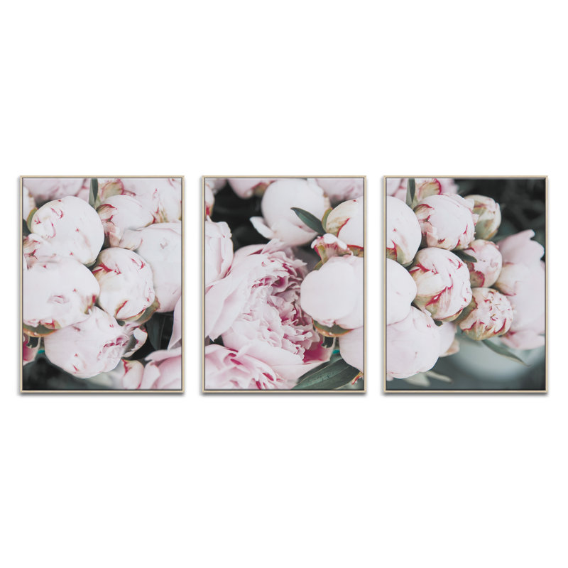 Pale Poise by Artist Lane - 3 Piece Floater Frame Print on Canvas, Brown, 52.5 cm H x 42.5 cm W