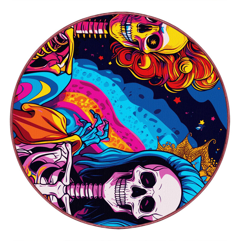 Starlight Splash Rug, Round 8'