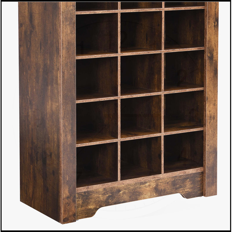 Console stylisée à 30 casiers, armoire à chaussures contemporaine avec plusieurs capacités de rangement, armoire haute autoportante pour le couloir et la chambre à coucher