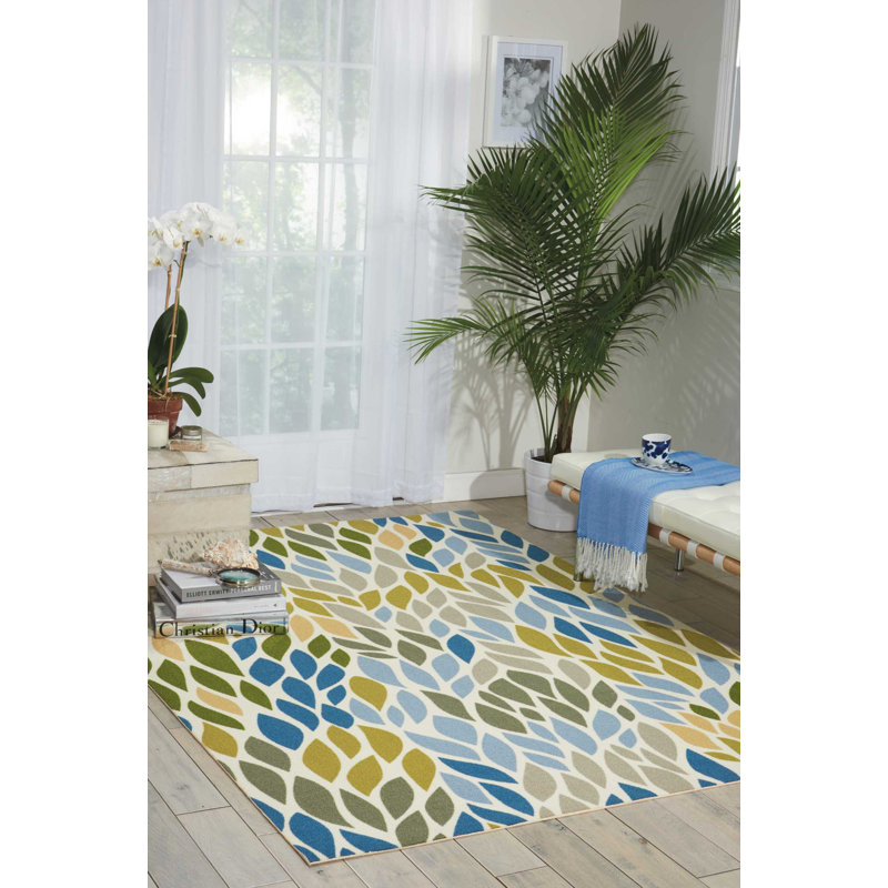 Tapis transitionnel moderne multicolore Dian, Rectangle 10 pi x 13 pi
