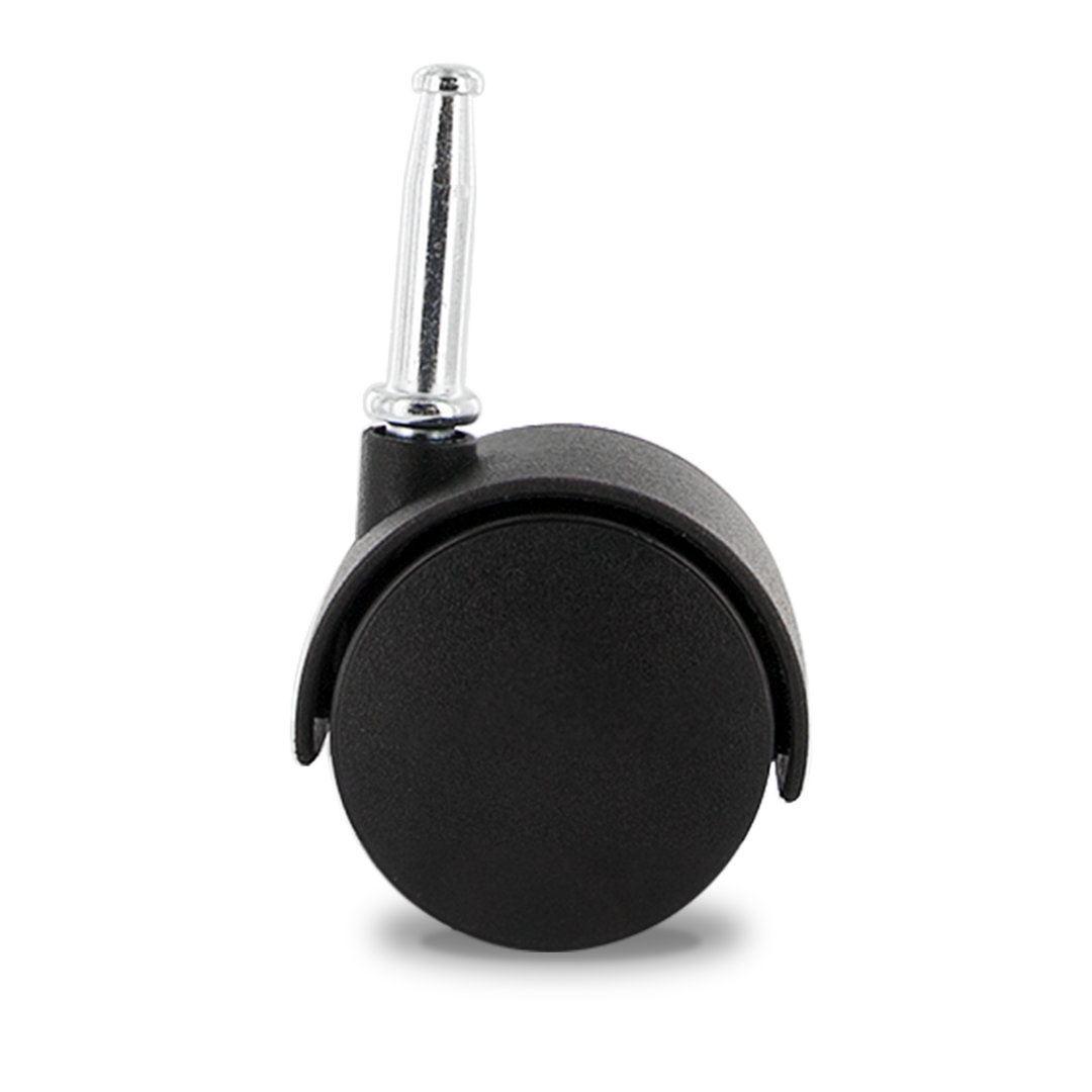 2in. Black Nylon Swivel Hooded Samson Twin Wheel Caster (Set of 4) Outwater