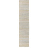 Hand-Knotted High-Quality Beige Runner
