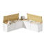 Right-angle Light-coloured Storage Bench with Extra-large Storage Compartment, Easy to Assemble