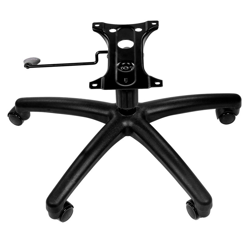 Remplacement de la base de la chaise de bureau, 28 po, charge statique de 2 500 lb, partie de base de tabouret de bureau d'ordinateur robuste avec 5 roulettes, cylindre à gaz et plaque de siège, remplacement de la base de la chaise de bureau, noir