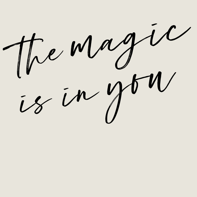 "Your Magic I" par Anna Hamily - Art textuel sur toile tendue, H 12 po x l 12 po