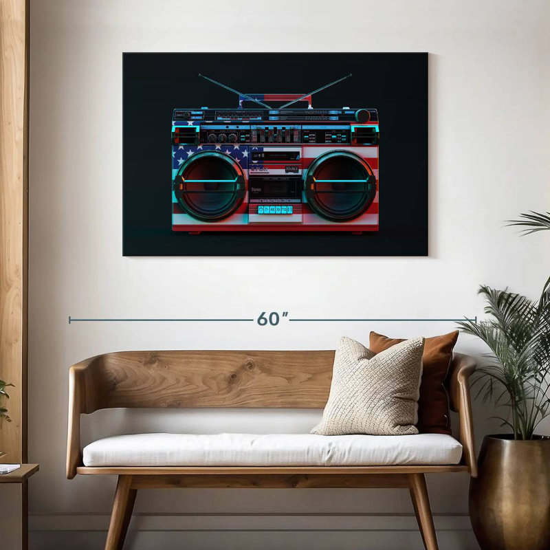 Abarca American Boombox, 30" H x 45" W
