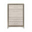  Commode lumineuse 53 po à cinq tiroirs en bois beige et blanc