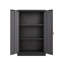 Armoire de rangement en métal avec portes verrouillables et tablette réglable, armoire de rangement pliante, armoire de rangement pliante pour bureau à domicile, école, garage, noir