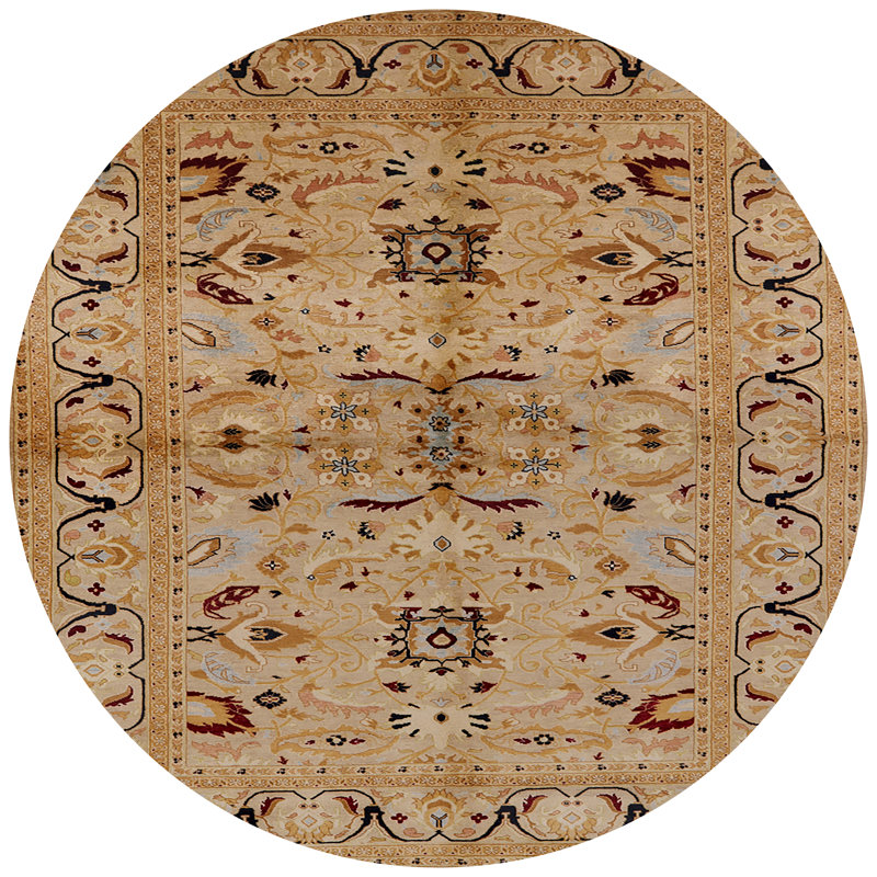 Tapis oriental brun / beige Halsey, Rond 3 pi