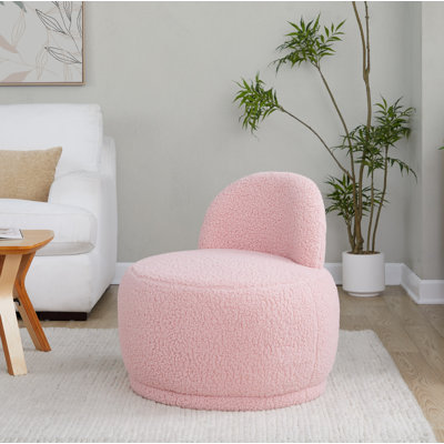 Chaise d'appoint en tissu sherpa Alara