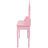 Princess Vanity Desk Set With 360° Rotating Mirror, Cushioned Stool, And Ample Storage For Girls' Bedrooms-835575477
