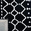Tapis noir en laine touffeté à la main à motif géométrique Muriel-1906891191