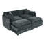 Canapé-lit en chenille moderne avec repose-pieds-1006864266-1006864278