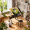 Elizabeth Home Office & Studio School Professional Drafting Table with Stool Tilting Wooden Top & Adjustable Height Art Craft Desk for Watercolor Sketching & Drawing Workstation