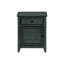 Accent Nightstand Side End Table, Drawer And Cabinet, Coastal Antique Blue