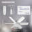 Fans Lights With Remote, 6 Speed 3 Color Fan Lights In Summer With Extender