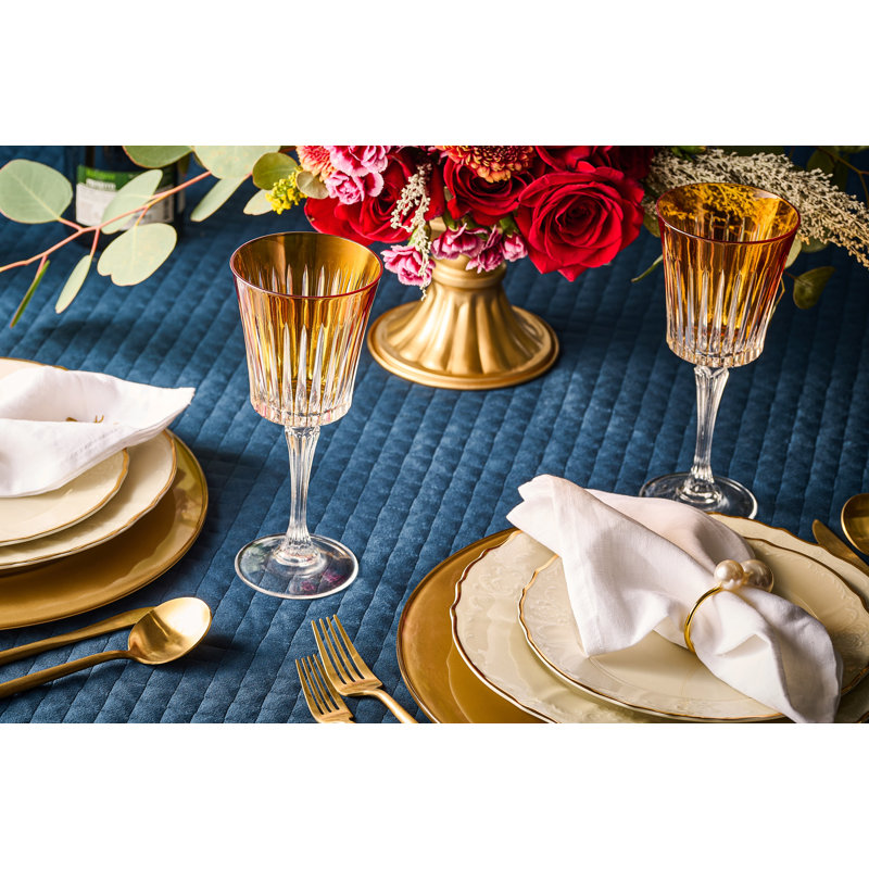 Crystal Goblet, Yellow, 10 oz.