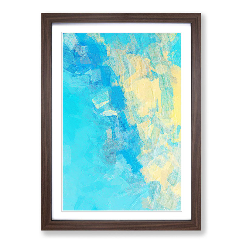 Glass Heart - Picture Frame Graphic Art Print, Walnut Framed, 87cm H x 62cm W x 2cm D