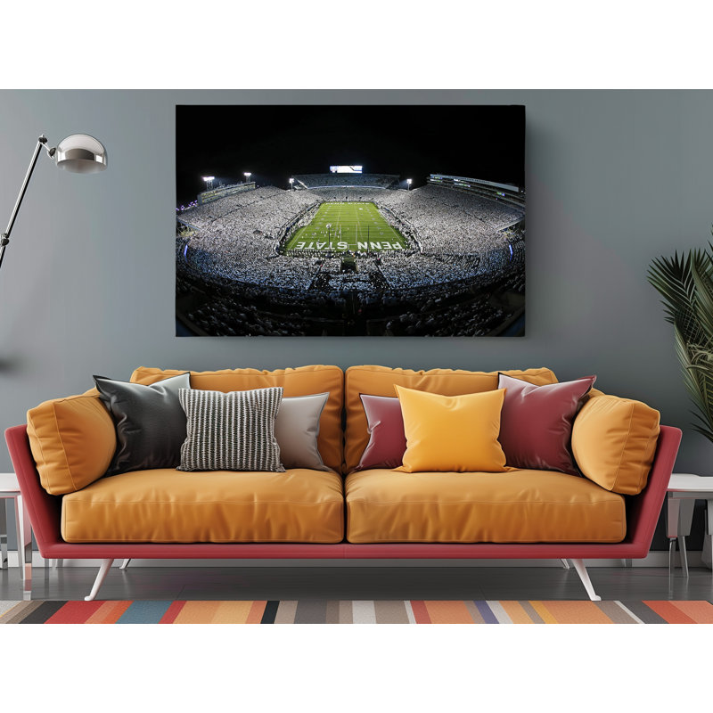«College Football Stadium Night Game», impression sur toile, University Park, Pennsylvanie, H 40 po x l 60 po