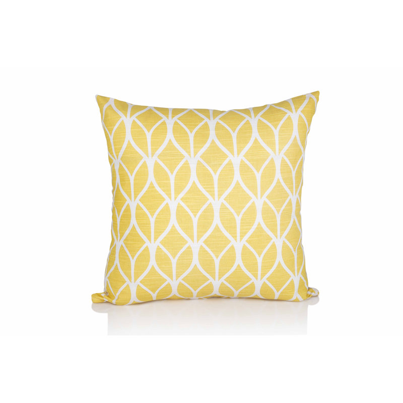 Arylide Square Throw Pillow Cover, Yellow
