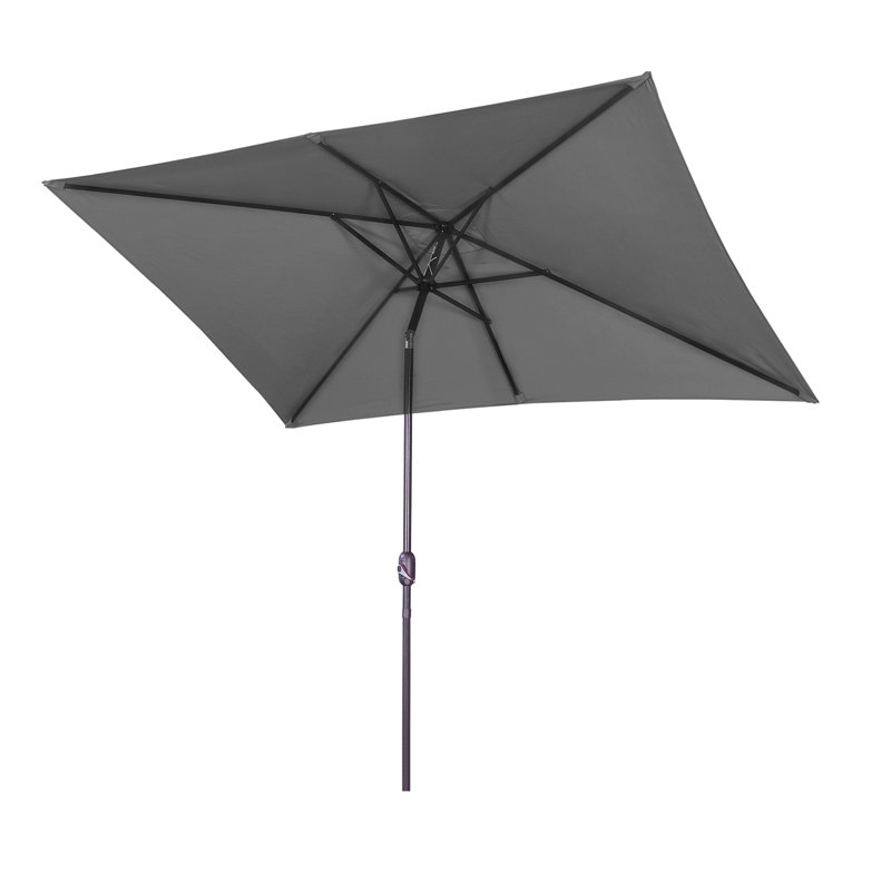 Parasol de marché rectangulaire 10 pi x 6 pi 5 po Laborde, Gris