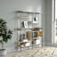 Germn 188cm H x 172cm W Steel Etagere Bookcase-1119400199