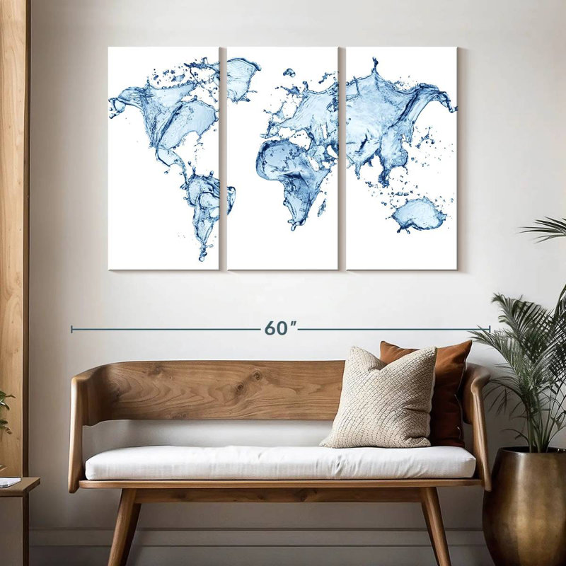 Carte du monde Aliaz Splash, H 32 po x l 50 po