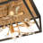 5-Light Square Cage Crystal Dimmable Flush Mount