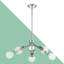 Lustre linéaire moderne Spoutnik à 5 lumières Irim