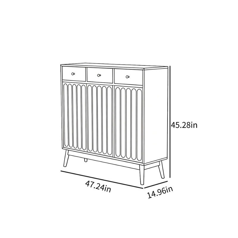 Armoire de rangement à chaussures multicouches à trois portes