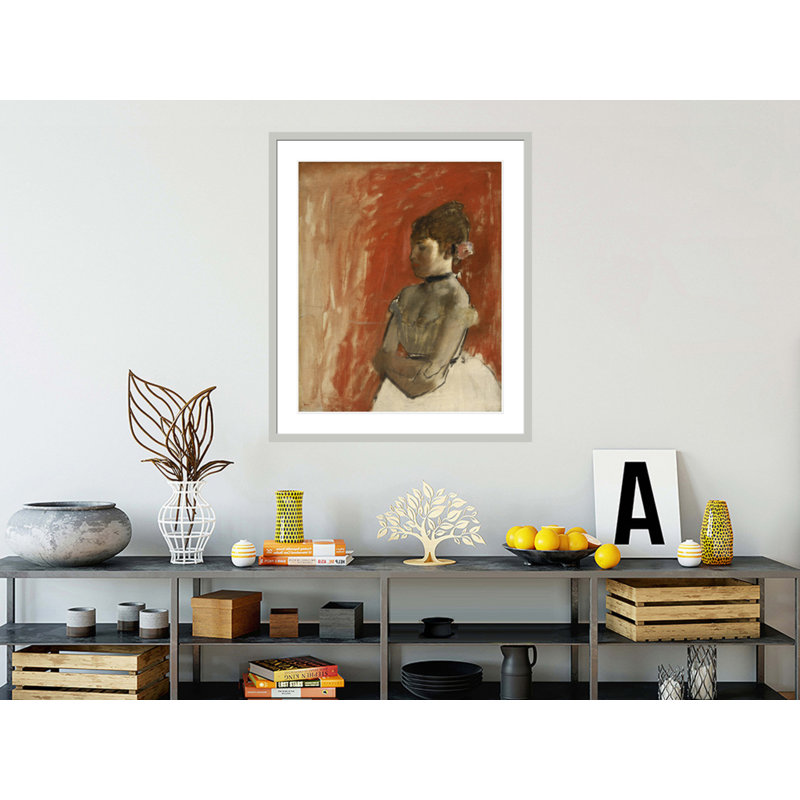 Danseuse de ballet avec les bras croisés par Edgar Degas, impression giclée encadrée, 39.45" H x 33.5" W