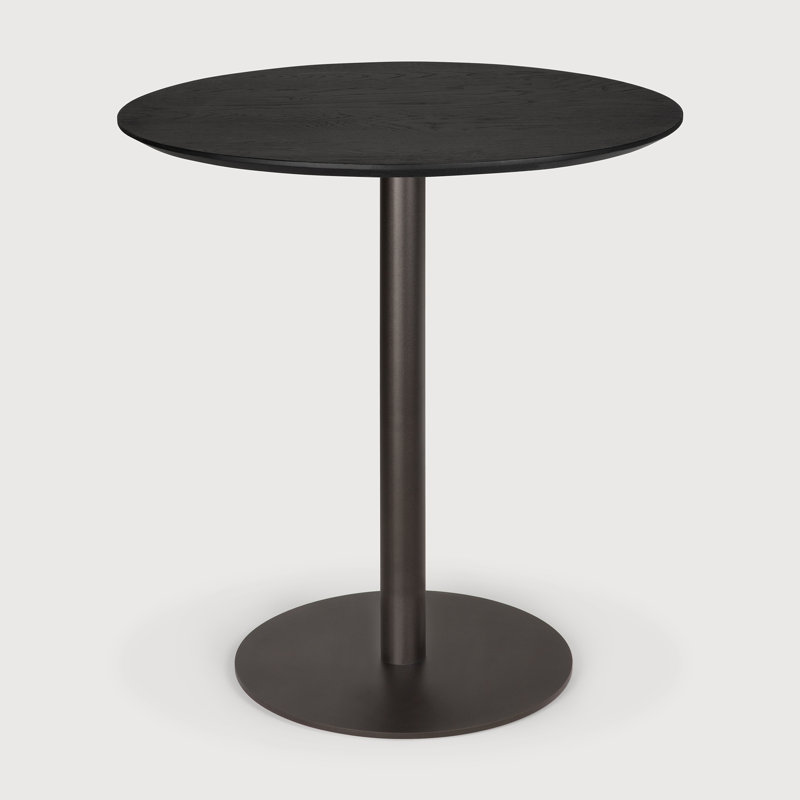 Blend Solid Oak Dining Table, 30"H x 27.5"L x 27.5"W, Black