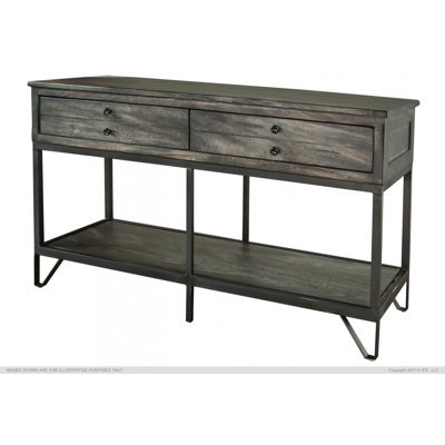 50'' Solid Wood Top Console Table