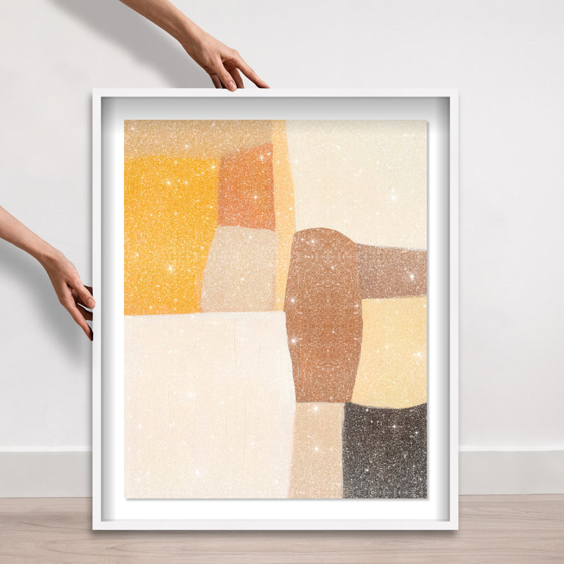 Warm Tones I Shadowbox Abstract Print by Oliver Gal, Black Frame, 16 x 20, 37.5"H x 31.5"W, White Frame