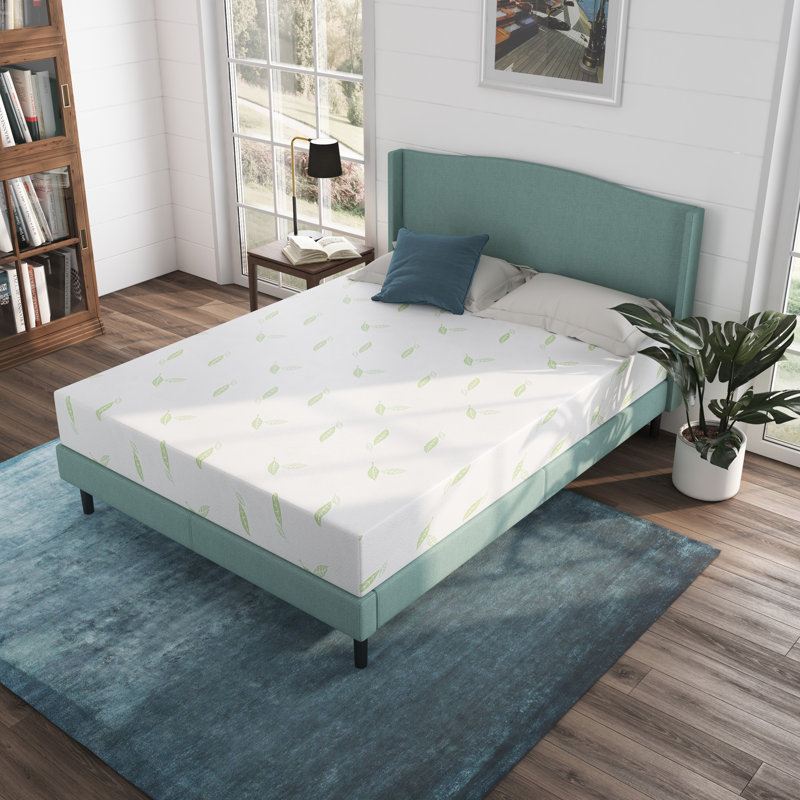 Anula, matelas en mousse à mémoire de forme mi-ferme infusé au thé vert, Très grand lit, 10"