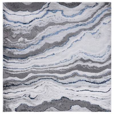 Swindle Abstract Gray/Blue Area Rug