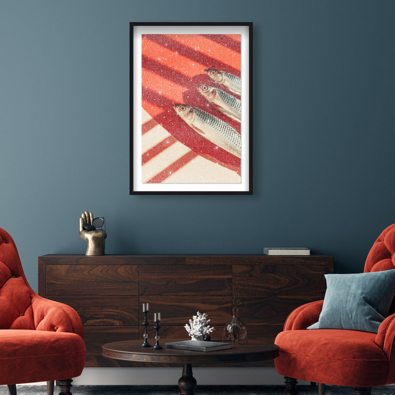Coast Catch Print by Oliver Gal, 16.5"H x 11.5"W, Black Shadowbox