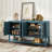 Elegant Retro Console Table/Storage Cabinet/Sideboard With Mirrored Doors-1097788167