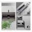 Meuble-lavabo mural de 91 cm (36 po) avec lavabo en quartz noir sable, tiroirs à fermeture amortie et fini gris ciment.