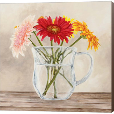 " Fleurs Et Vases Jaune I " by Remy Dellal