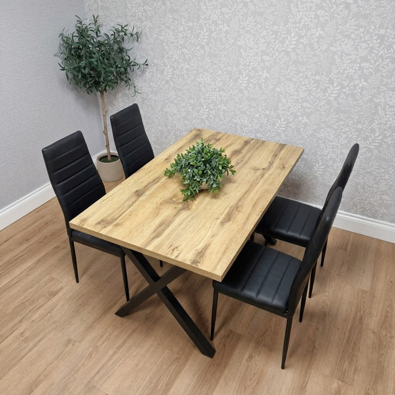 4 - Person Dining Set, Black