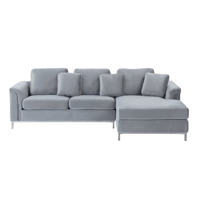 Benedick 4 Seater Velvet Corner Sofa 
