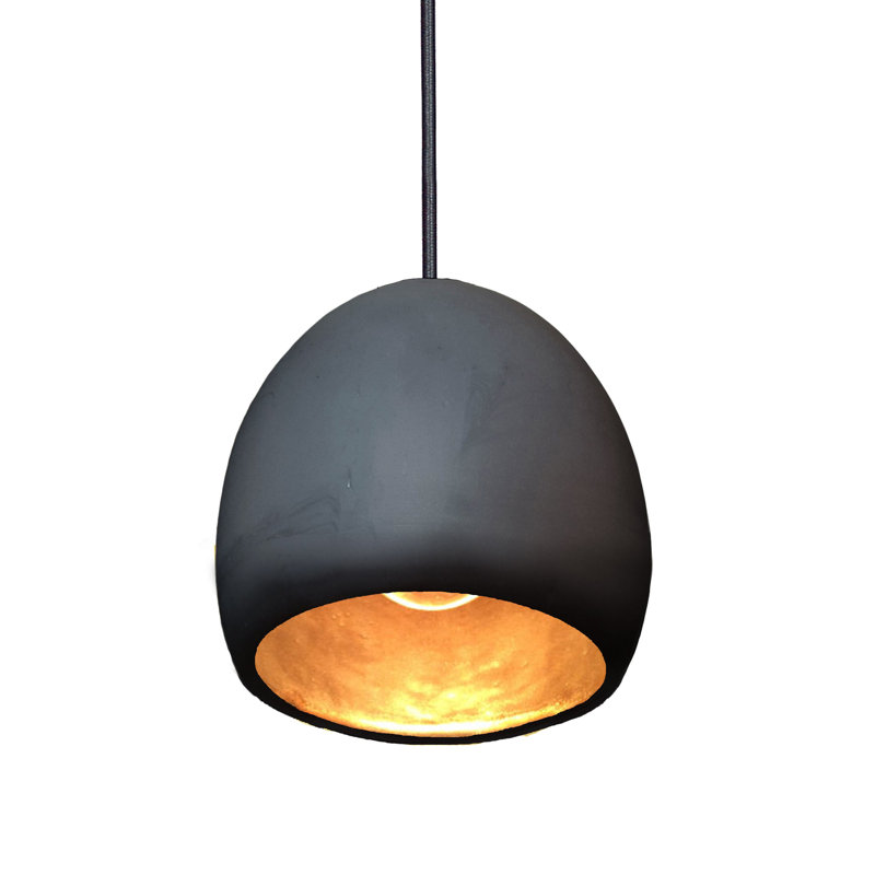 1 - Light Pendant, LED, Matte Black, Black/Brown