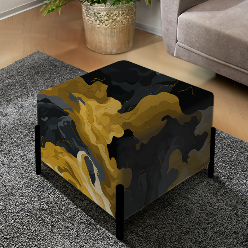 Gilded Concealment - Repose-pieds carré camouflage