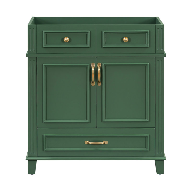 Meuble-lavabo de salle de bain 30 po, bois massif et, rétro, espace de rangement pour produits de beauté et d'hygiène, unité de rangement rétro, abondante nécessité