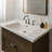 Eleen 36" x 18''  White Resin Drop-In Bathroom Sink With Flat Overflow-120911975