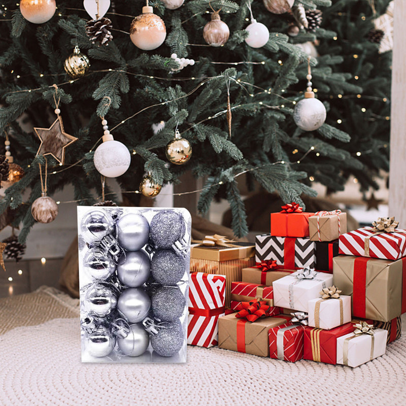 8cm Bauble, Silver