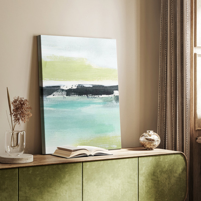 Sea Green Layers II - galerie Cavas sur mesure, H 60 po x l 40 po