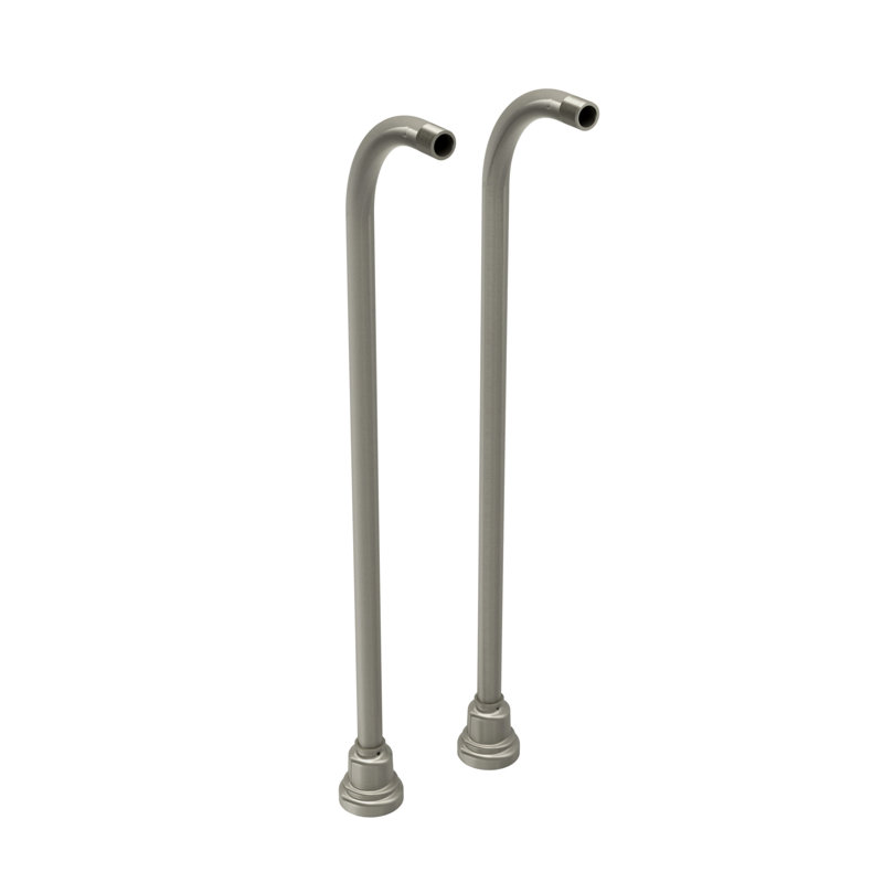 Paire de colonnes de montage au sol 30 ", Nickel brossé