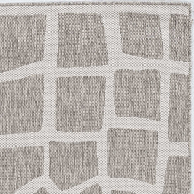 Geometric Tufted Ivory/Gray Area Rug